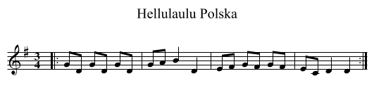 Hellulaulu Polska - staff notation