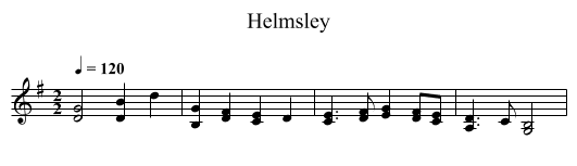 Helmsley - staff notation