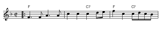 Helston Furry Dance - staff notation