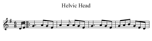 Helvic Head - staff notation