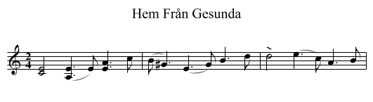 Hem Från Gesunda - staff notation