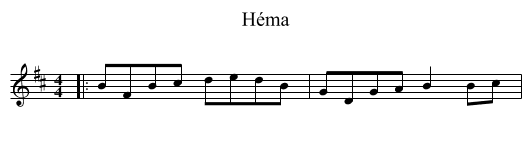Héma - staff notation