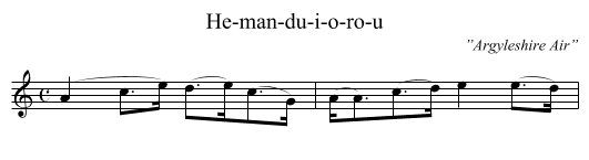 He-man-du-i-o-ro-u - staff notation