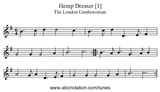 Hemp Dresser [1] - staff notation