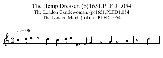 Hemp Dresser. (p)1651.PLFD1.054, The - staff notation