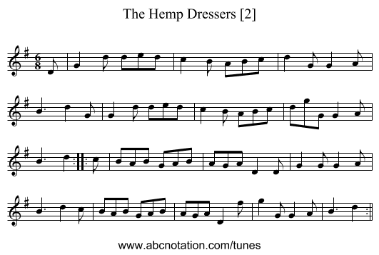 Hemp Dressers [2], The - staff notation