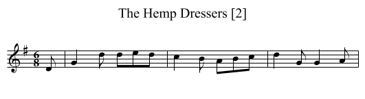Hemp Dressers [2], The - staff notation