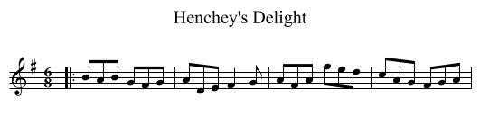 Henchey's Delight - staff notation