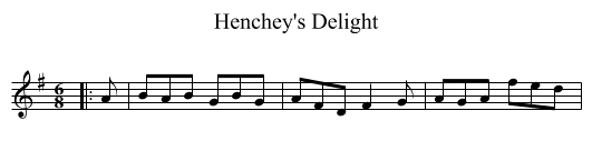Henchey's Delight - staff notation