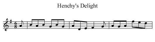 Henchy's Delight - staff notation