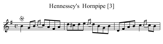 Hennessey's  Hornpipe [3] - staff notation