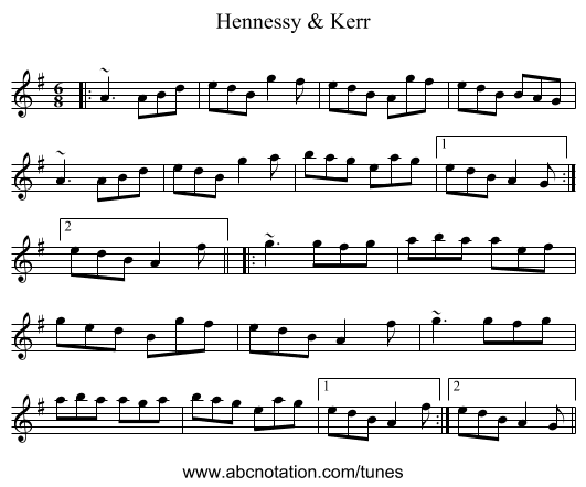 Hennessy & Kerr - staff notation