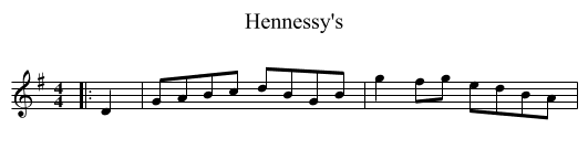 Hennessy's - staff notation