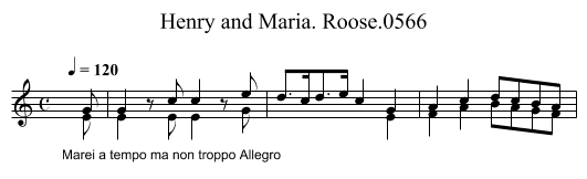 Henry and Maria. Roose.0566 - staff notation