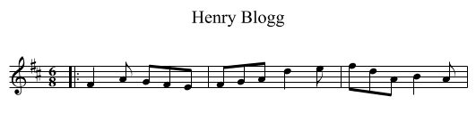 Henry Blogg - staff notation