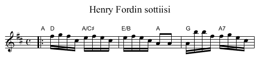 Henry Fordin sottiisi - staff notation