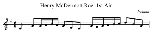 Henry McDermott Roe. 1st Air - staff notation