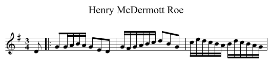 Henry McDermott Roe - staff notation