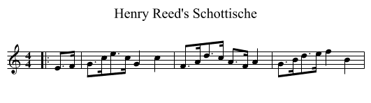Henry Reed's Schottische - staff notation