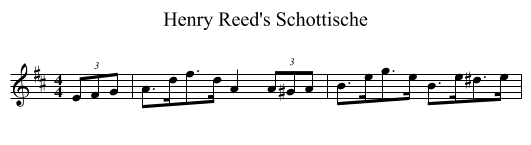Henry Reed's Schottische - staff notation