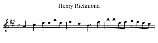 Henry Richmond - staff notation