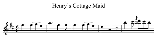 Henry’s Cottage Maid - staff notation