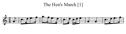 Hen's March [1], The - staff notation