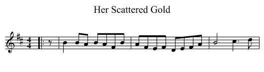 Her Scattered Gold - staff notation