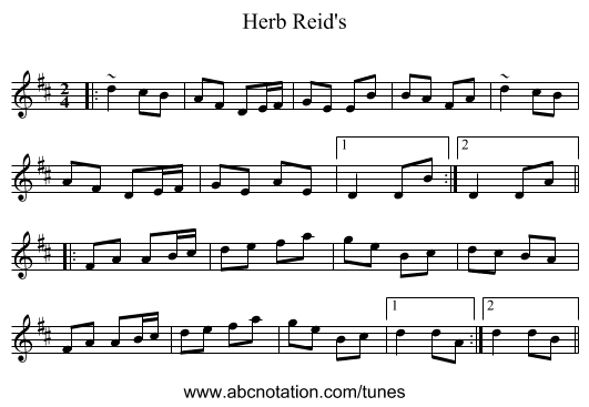 Herb Reid's - staff notation