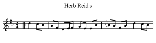Herb Reid's - staff notation