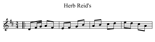 Herb Reid's - staff notation