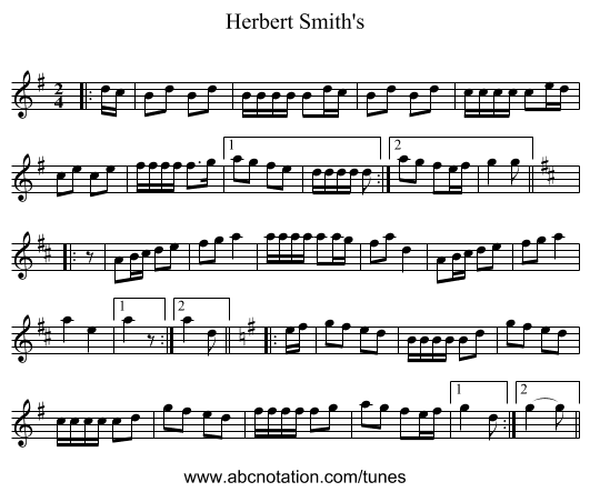 Herbert Smith's - staff notation