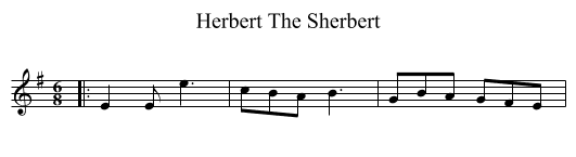 Herbert The Sherbert - staff notation
