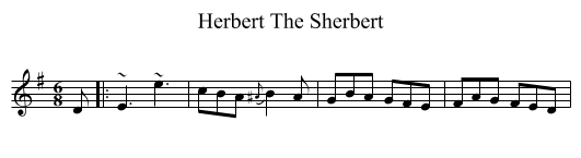 Herbert The Sherbert - staff notation