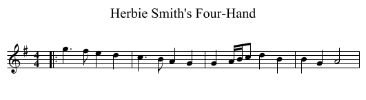 Herbie Smith's Four-Hand - staff notation
