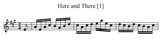 Here and There [1] - staff notation