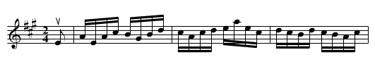 Here and There -- Hornpipe - staff notation