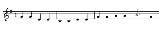 Here We Coma A-Wassailing - staff notation