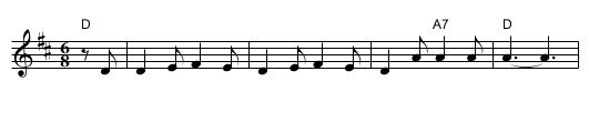 Here We Come A-Wassailing - staff notation