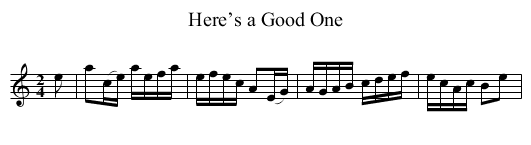 Here’s a Good One - staff notation