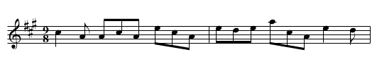 Here's Good Health to the Piper - staff notation