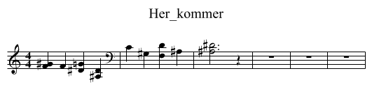 Her_kommer - staff notation