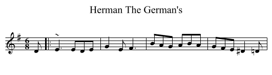 Herman The German's - staff notation
