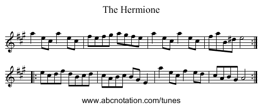 Hermione, The - staff notation