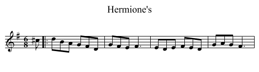 Hermione's - staff notation