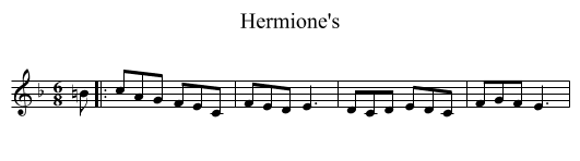 Hermione's - staff notation