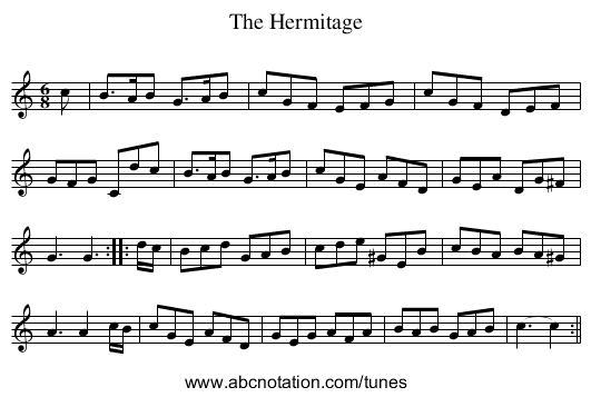 Hermitage, The - staff notation