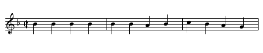 Hermit's Branle - staff notation