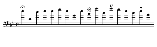 Herr Christ, der ein'ge Gottes Sohn - staff notation