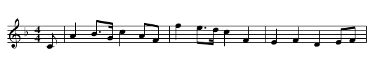 Herr Rolloff's Farewell - staff notation